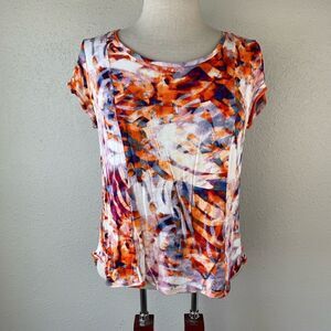 Simply Vera Vera Wang Colorful Top Size Petite Large EUC